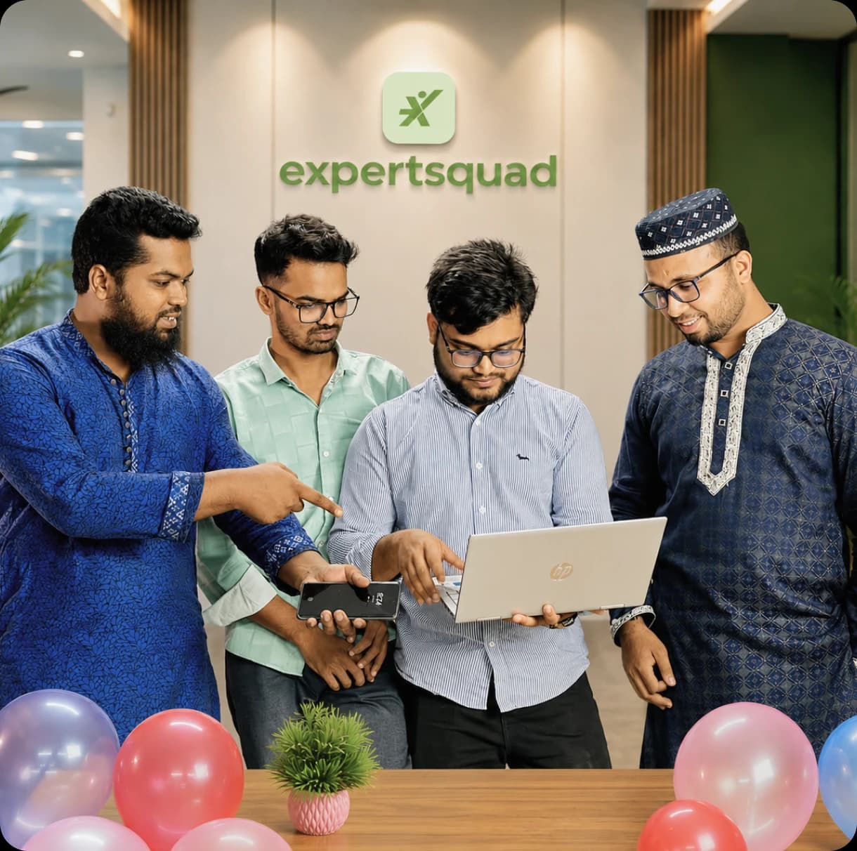 Expert Squad team discussing software development strategy and product planning