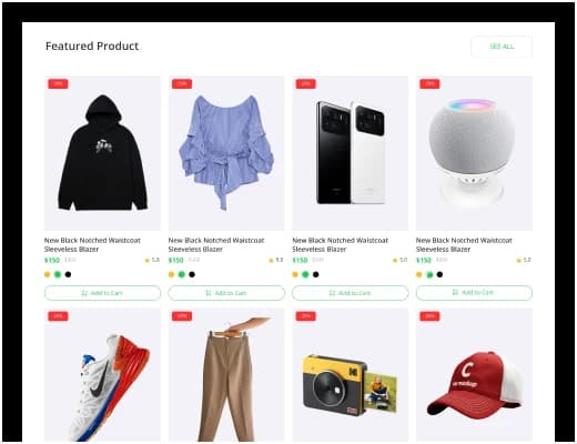 BD Commerce platform screenshot