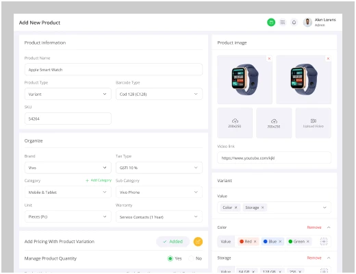 BD Commerce platform screenshot