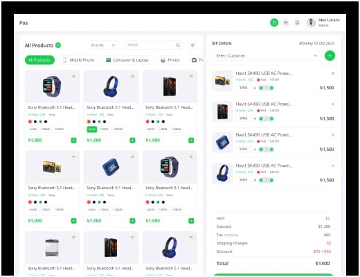BD Commerce platform screenshot
